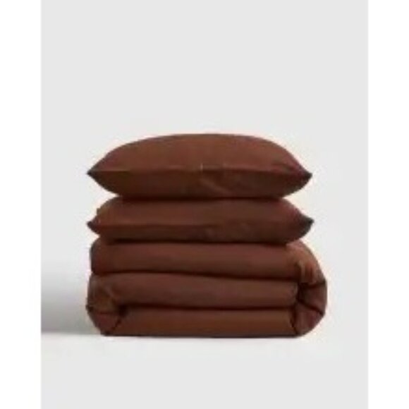 Quince 100% European Linen Duvet Cover 3PC Set Color Bordeaux King/Cal King-NEW - Picture 6 of 7